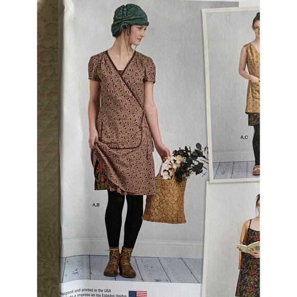 Simplicity Dottie Angel Slip Wrap Dress Misses sewing pattern 8186 sz12-20 - Unc - Picture 4 of 9